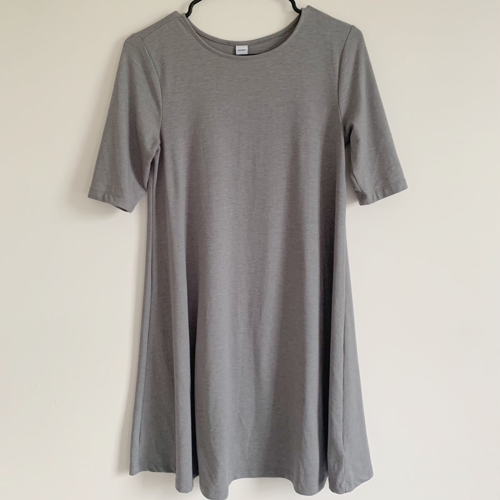 Old navy soft casual gray t-shirt dress